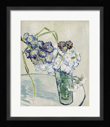 Framed Still Life, Vase of Carnations, June 1890 Print