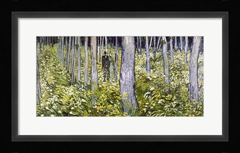 Framed Undergrowth with Two Figures, 1890 Print