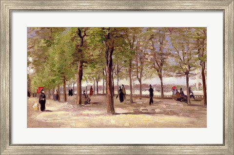Framed Terrace in the Luxembourg Garden, 1886 Print