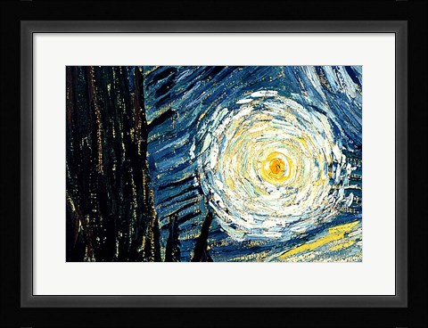 Framed Starry Night, June 1889 Detail D Print