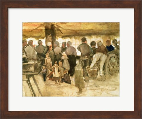 Framed Potato Market, 1882 Print