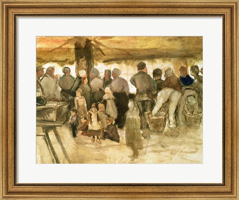 Framed Potato Market, 1882 Print
