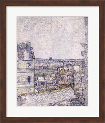 Framed View from Vincent&#39;s room in the Rue Lepic Print