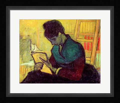 Framed Novel Reader, 1888 Print
