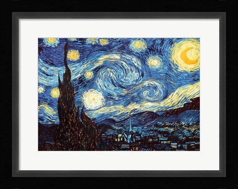 Framed Starry Night, June 1889 Print