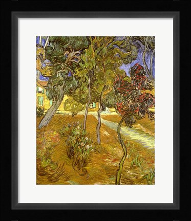 Framed Garden of St. Paul's Hospital, 1889 Print