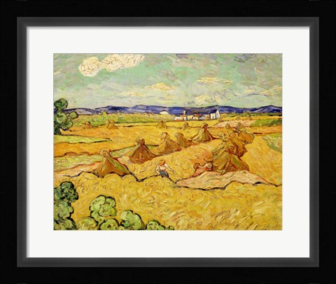 Framed Haystacks Print
