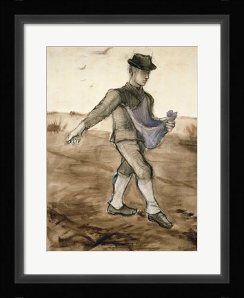 Framed Sower, 1881 Print