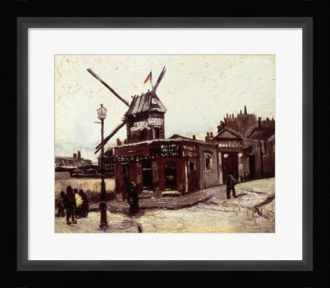 Framed Moulin de la Galette, 1886 Print