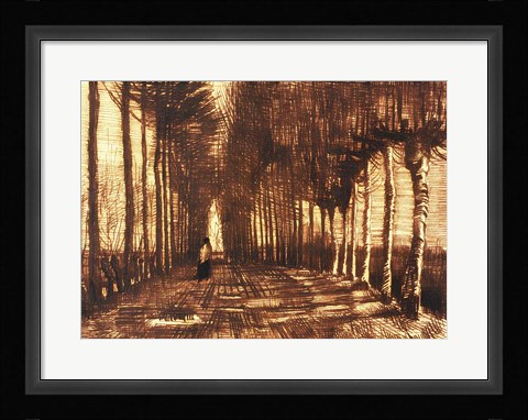Framed Figure on a Road, 1884 Print