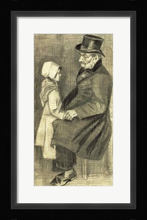 Framed Seated Man with his Daughter, 1882 Print
