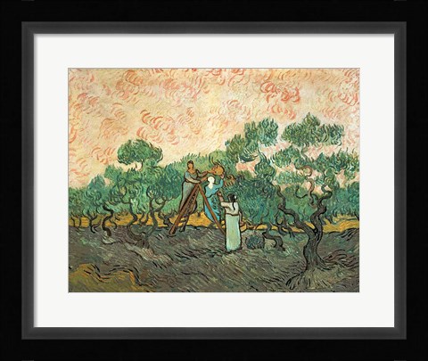 Framed Olive Pickers Print