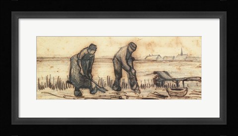 Framed Potato Harvest Print