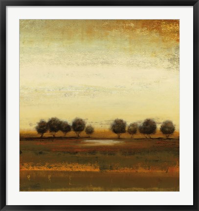 Framed Rusted Treeline Print