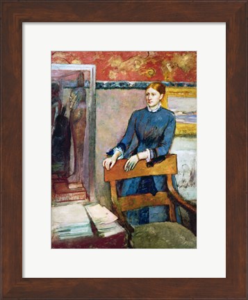 Framed Helene Rouart in her Father&#39;s Study Print