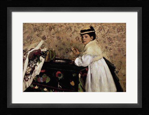 Framed Portrait of Hortense Valpincon as a Child, 1869 Print
