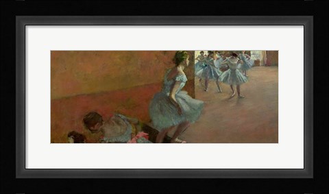 Framed Dancers Ascending a Staircase Print