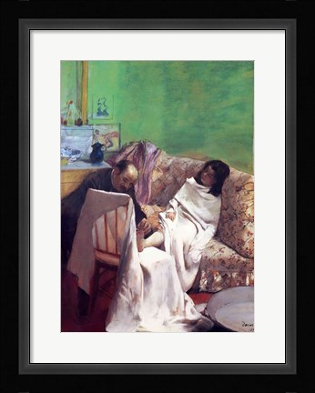 Framed Pedicure, 1873 Print
