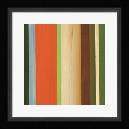 Framed Hampton Stripe I Print