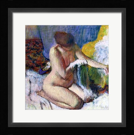Framed After the Bath, 1895 Print