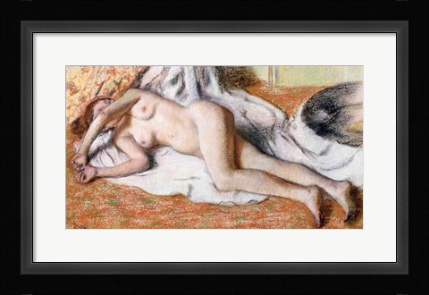 Framed Reclining Nude Print