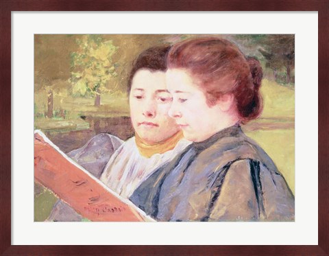 Framed Women Reading Print