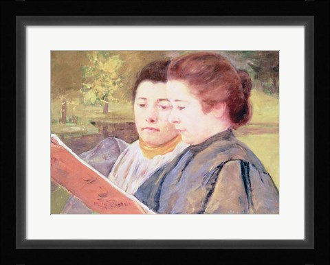 Framed Women Reading Print