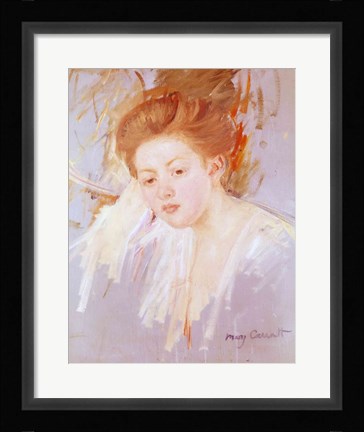 Framed Head of a Young Girl Print