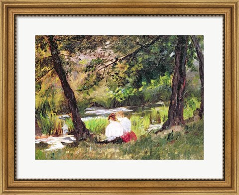 Framed Two Seated Women Print
