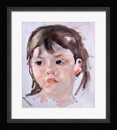 Framed Head of a Young Girl Print