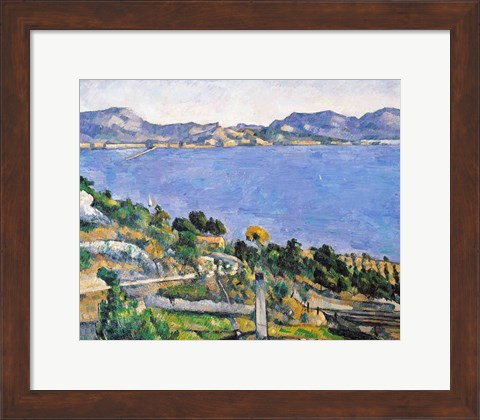 Framed L&#39;Estaque, View of the Bay of Marseilles Print