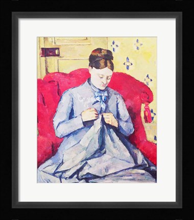 Framed Madame Cezanne sewing Print