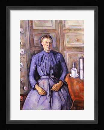 Framed Woman with a Coffee Pot Print