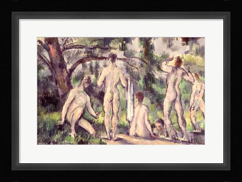 Framed Study of Bathers Print