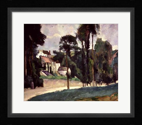 Framed Road at Pontoise, 1875 Print