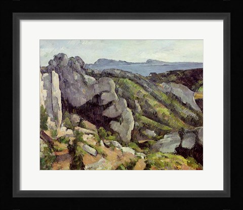 Framed Rocks at L'Estaque Print