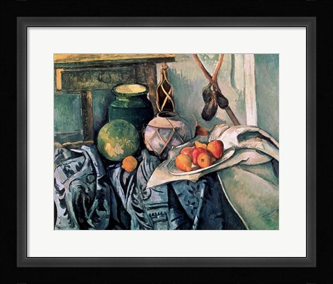 Framed Still Life with Pitcher and Aubergines Print