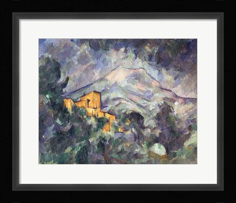 Framed Montagne Sainte-Victoire and the Black Chateau Print