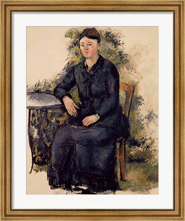 Framed Madame Cezanne in the Garden Print