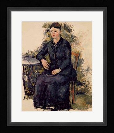 Framed Madame Cezanne in the Garden Print