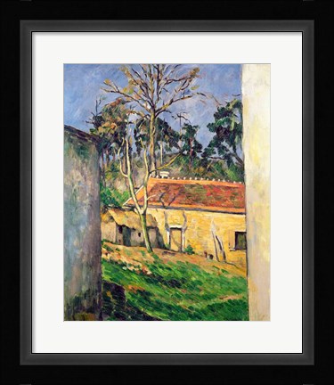 Framed Farmyard at Auvers Print