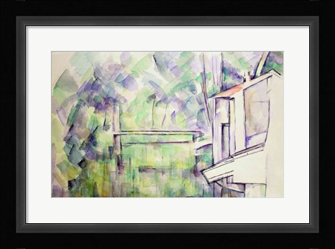 Framed Mill on the River, 1900 Print