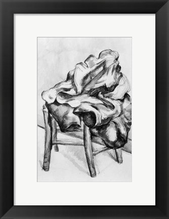 Framed Drapery on a Chair Print