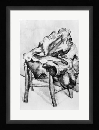 Framed Drapery on a Chair Print