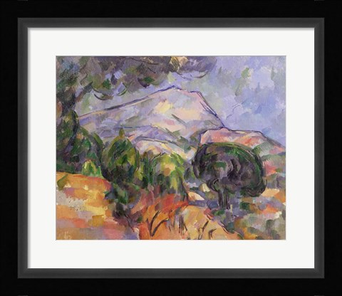 Framed Montagne Sainte-Victoire au-dessus de la route du Tholonet Print