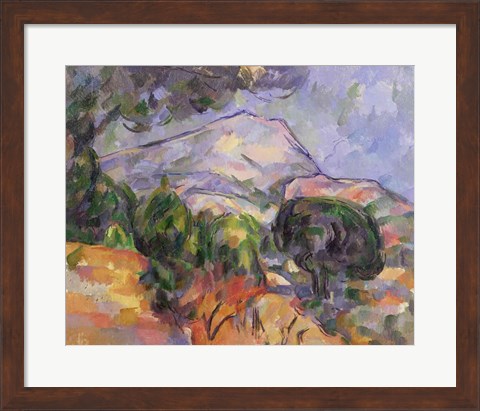Framed Montagne Sainte-Victoire au-dessus de la route du Tholonet Print
