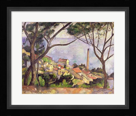 Framed Sea at l'Estaque, 1878 Print