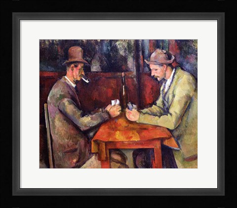 Framed Card Players, 1893-96 Print