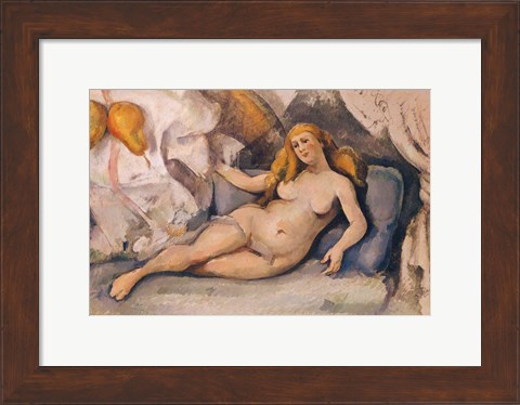Framed Female Nude on a Sofa Print
