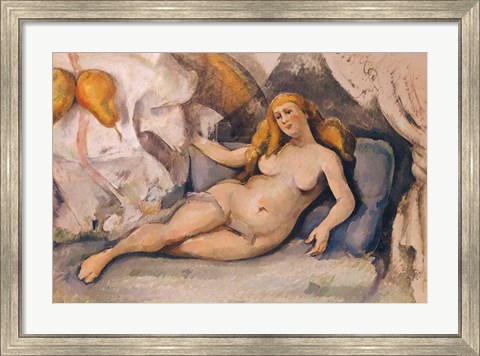 Framed Female Nude on a Sofa Print